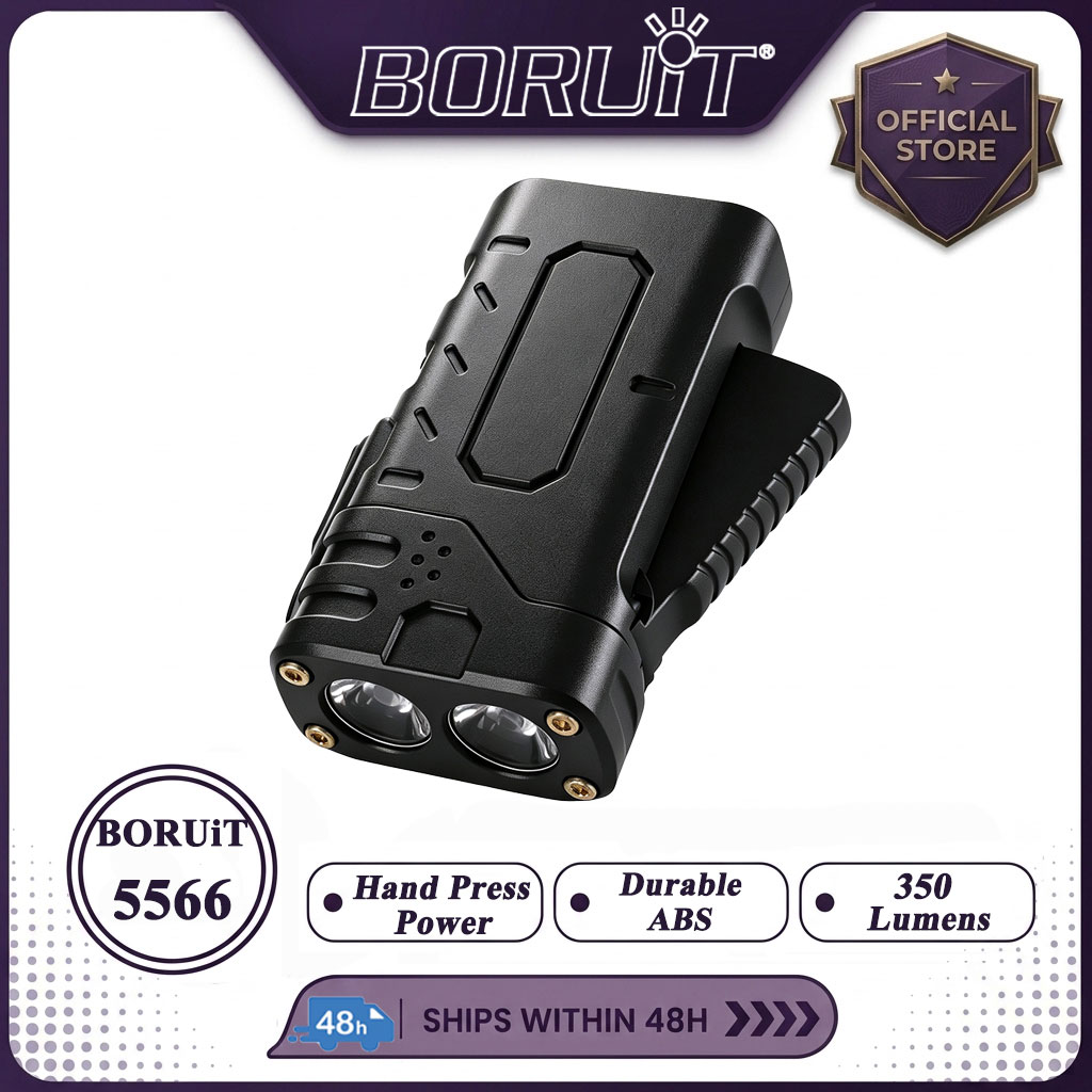 Outdoor Sports Accessories - BORUIiT Hand Crank EDC LED Flashlight