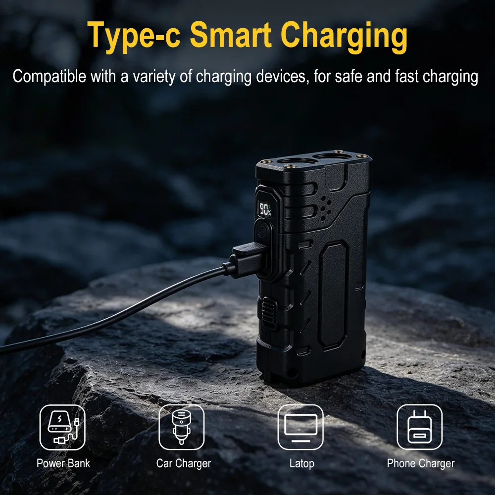 BORUIiT Hand Crank EDC LED Fla - đánh giá và giá Outdoor Sports Accessories