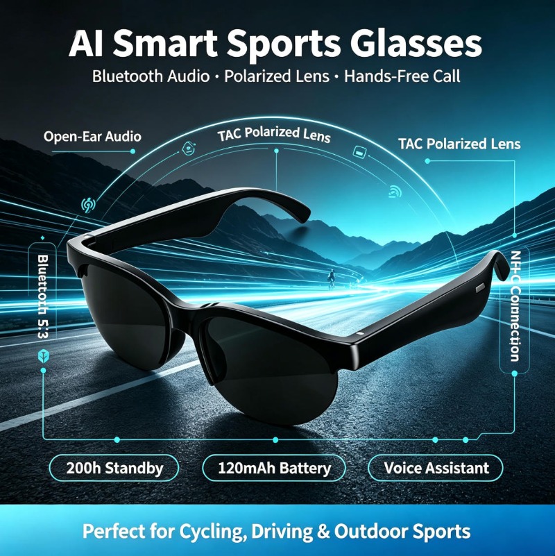 Smart Sports Glasses Open Ear  - đánh giá và giá Outdoor Sports Accessories